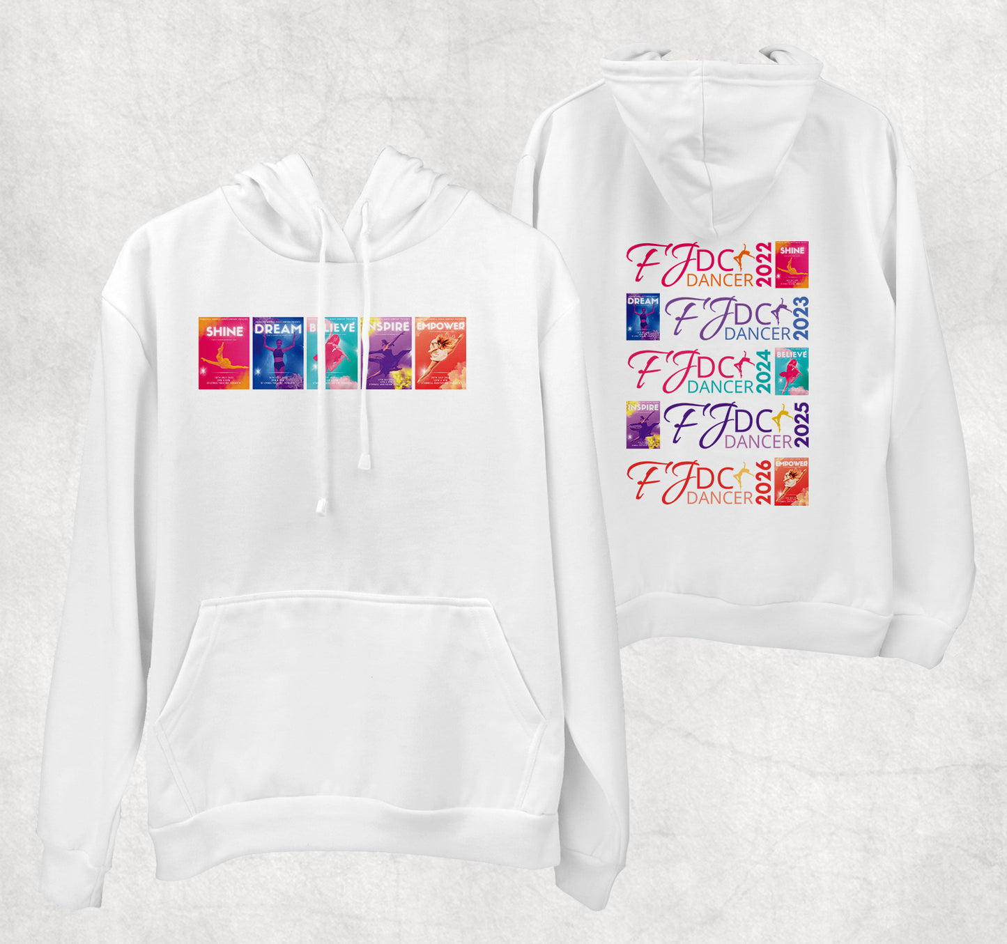 LIMITED EDITION Shine Dream Believe Inspire Empower Hoodie
