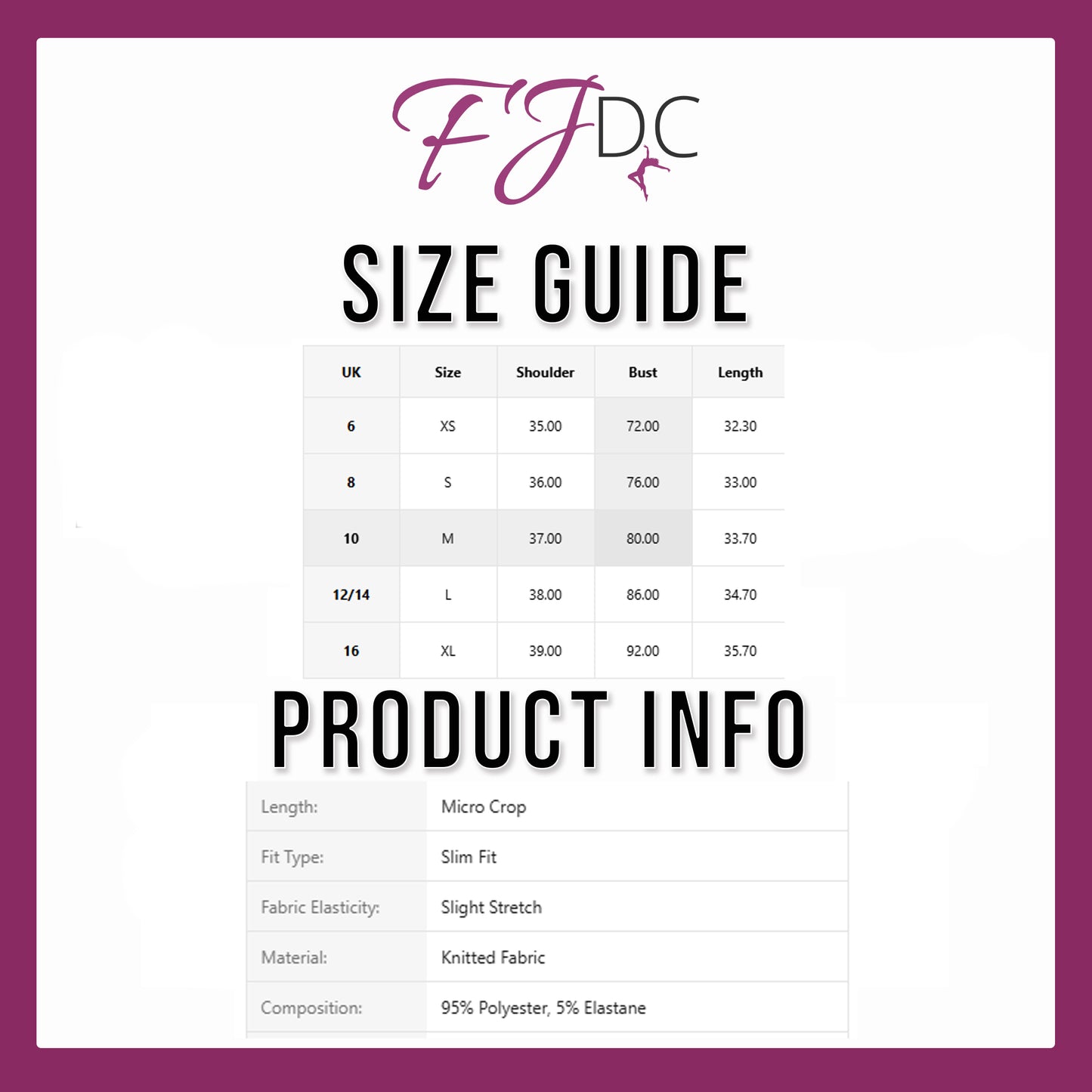 FJDC Micro Crop T-shirt