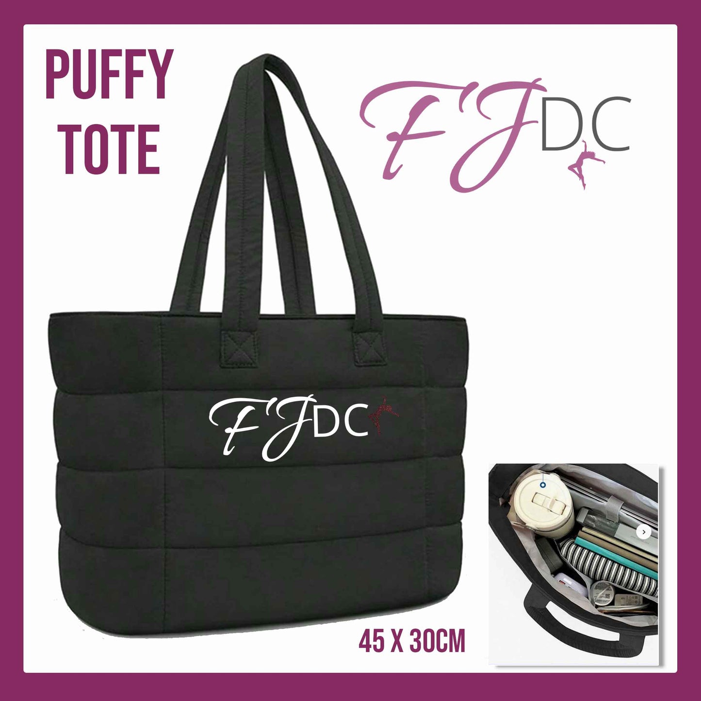 FJDC Puffy Tote Bag