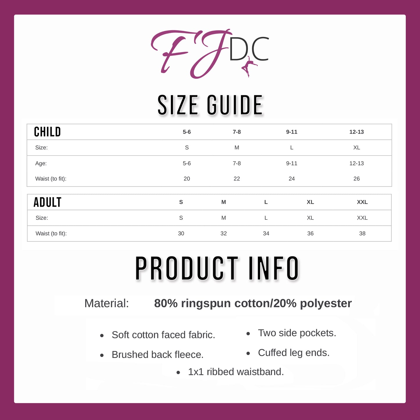 FJDC Joggers (Large Logo)