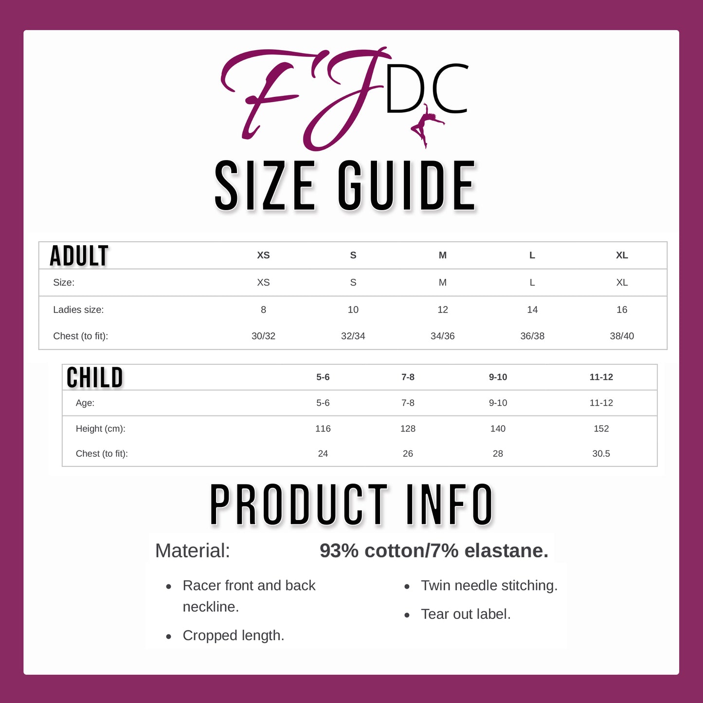 FJDC Dancer Round Neck Crop