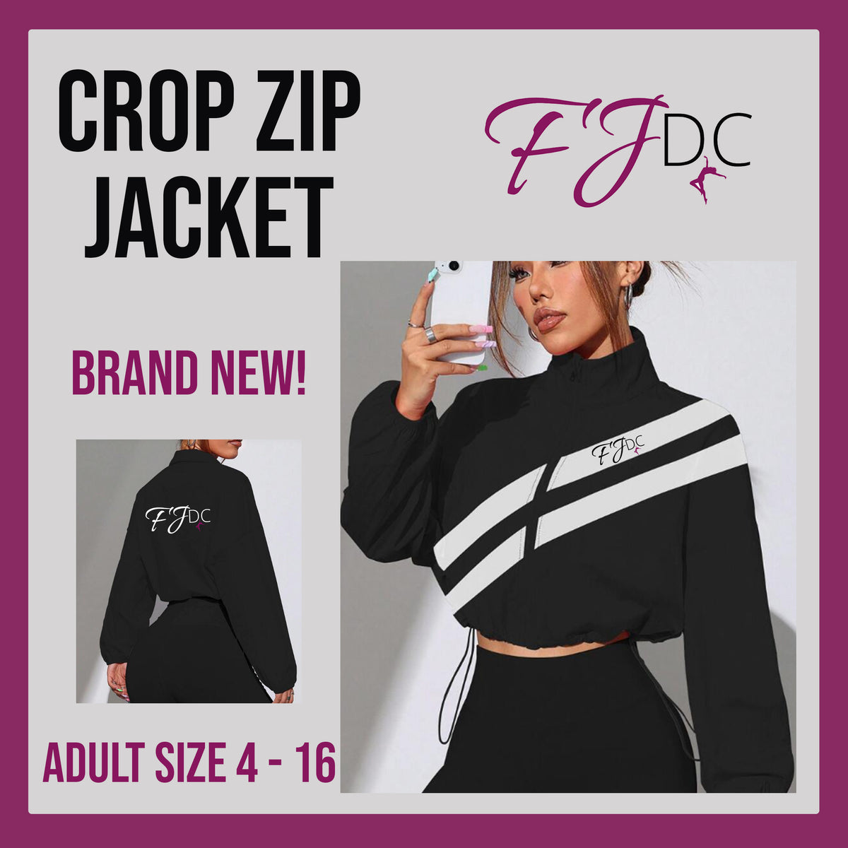FJDC Crop Zip Jacket
