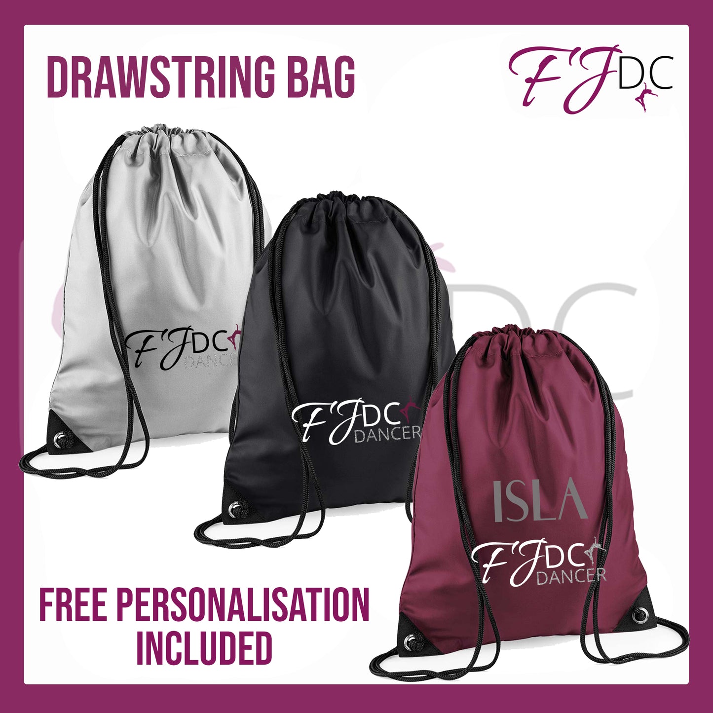 FJDC Dancer - Drawstring Bag