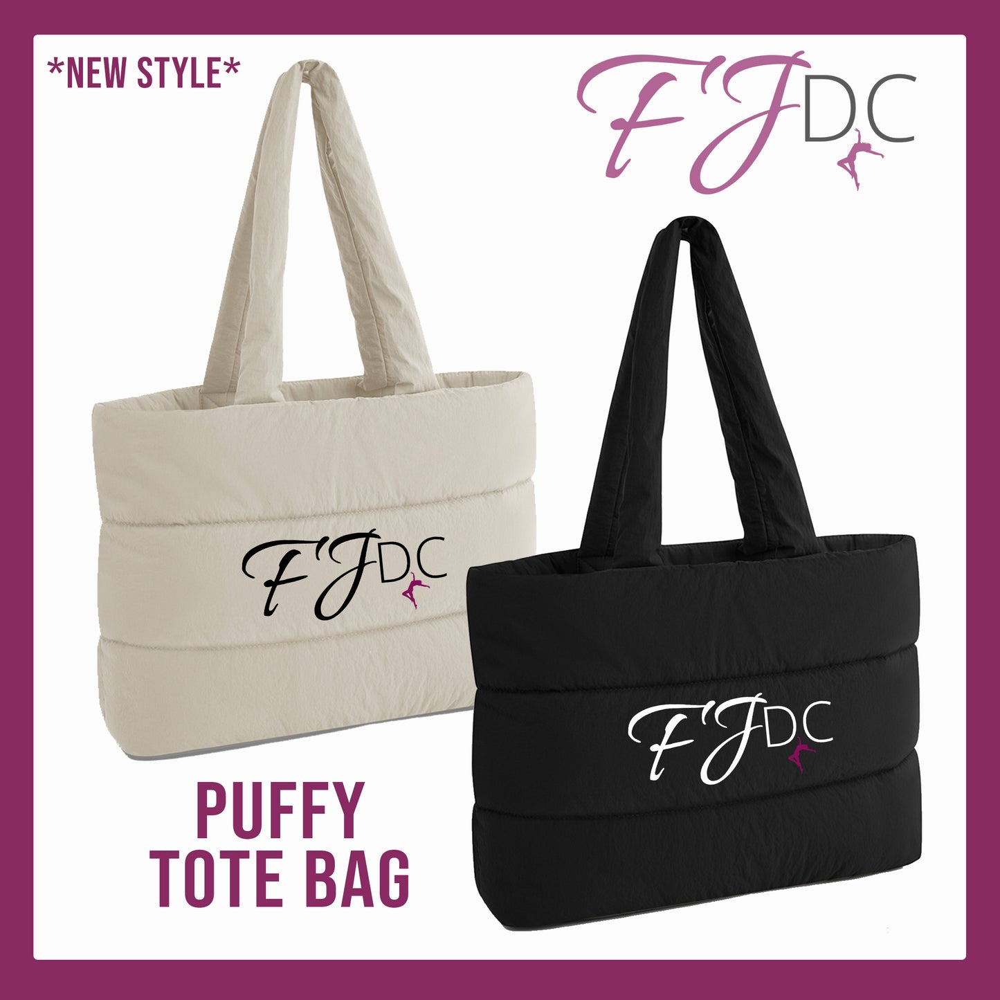 FJDC Puffy Tote Bag