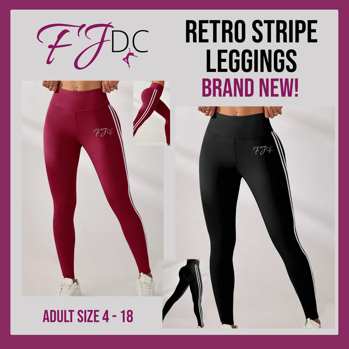 FJDC Retro Stripe Leggings